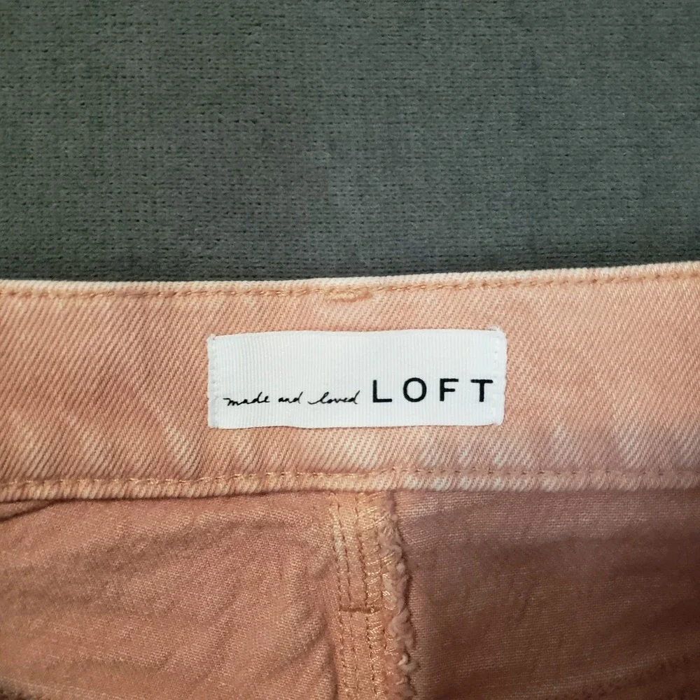 Ann Taylor Loft‎ Jeans Womens Size 2 High Waist Straight Crop Pink